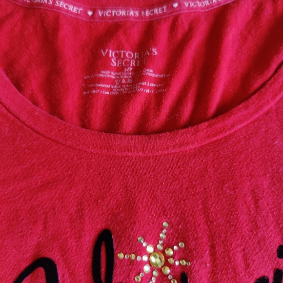 VS Victoria's Secret Red Night Gown with Bling Size Small - Picture 3 of 7